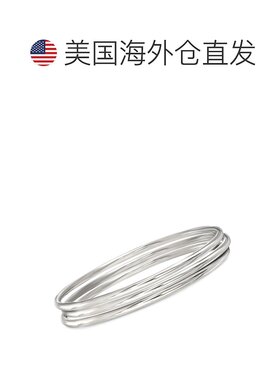 自营 Ross-Simons 意大利纯银首饰套装：3 条抛光手镯手链 - 8.5
