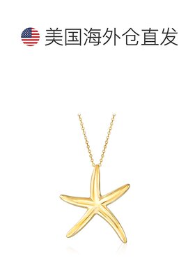 自营 Ross-Simons 意大利 14 克拉黄金海星吊坠项链 - 20 英寸 美