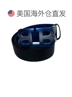 自营Bally 6303771 Men's Gradient Mirror Buckle Adjustable Re