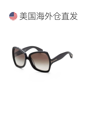自营Tom Ford Women's 60mm Sunglasses - shiny black 美国奥莱