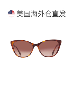自营Longchamp Brown Gradient Cat Eye Ladies Sunglasses LO659