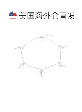 自营simona925 纯银棕榈树吊坠脚链 - 银白色 美国奥莱直发