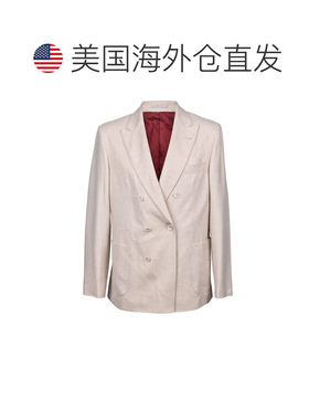 自营Brunello Cucinelli Wool Men's Blazer - beige 美国奥莱直