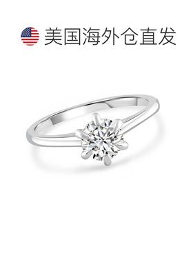 自营pompeii3.90 克拉钻石单石订婚戒指 14k 金实验室培育 6 爪 -