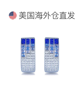 自营Suzy Levian Sterling Silver Invisible Set Blue White Cub