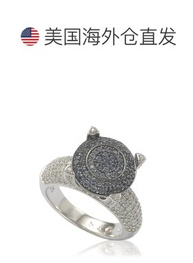 自营Suzy Levian Sterling Silver Pave Yellow Cubic Zirconia R
