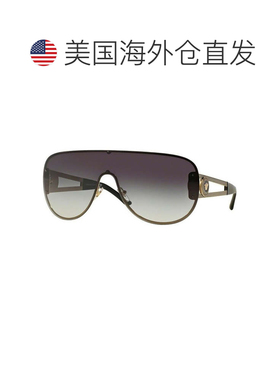 自营Versace Sunglasses Shield Semi Rim, Pale Gold Frame And