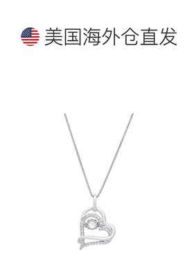 自营 max + stone10k 白金“Golden Glimmer”真正的舞动钻石心形