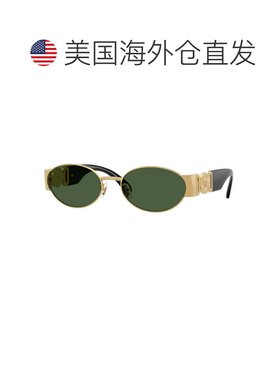自营Versace Sunglasses Oval Full Rim, Gold/black Frame And D