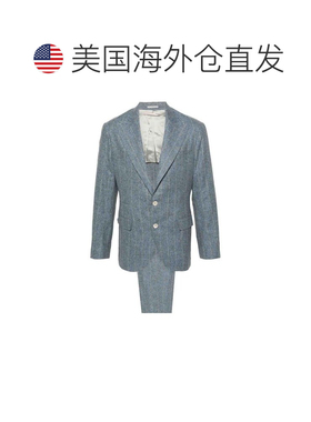自营Brunello Cucinelli Silk Two-Piece Men's Suit - blue 美国