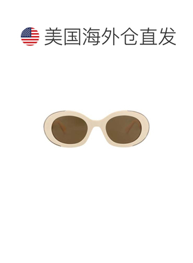 自营alexander mcqueen圆框回收醋酸纤维太阳眼镜-象牙色象牙色
