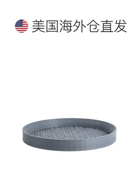 jonathan yDrew 6.5 英寸现代几何室内环保 3D 印花植物托盘 - 铂