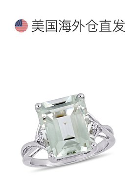 自营 925 纯银 Mimi & Max 5 5/8 克拉 TGW 祖母绿切割绿色石英和