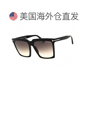 自营tom fordFT0764 01B闪亮黑色/烟雾渐变-闪亮黑色 美国奥莱直