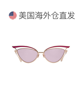 自营Valentino Glassliner粉红色猫眼女士太阳镜VLS-118 D 55-多