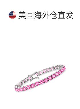 Ross-Simons 925 银粉色托帕石网球手链 - 8 英寸 【美国奥莱】直
