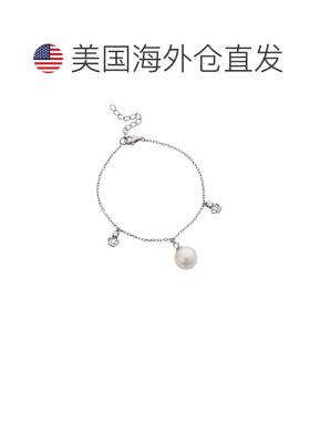 自营savvy cie jewelsRHODIUM PLATED WHITE CZ AND FAUX PEARLS