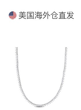 自营 mimi & max44 1/2 CT TGW 创造了纯银白色蓝宝石泪珠网球项