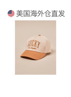 自营lucky brand幸运品牌幸运徽标棒球帽-深黄色 美国奥莱直发