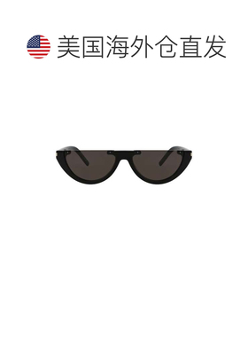 自营saint laurent猫眼框架回收醋酸纤维太阳眼镜-黑色 美国奥莱