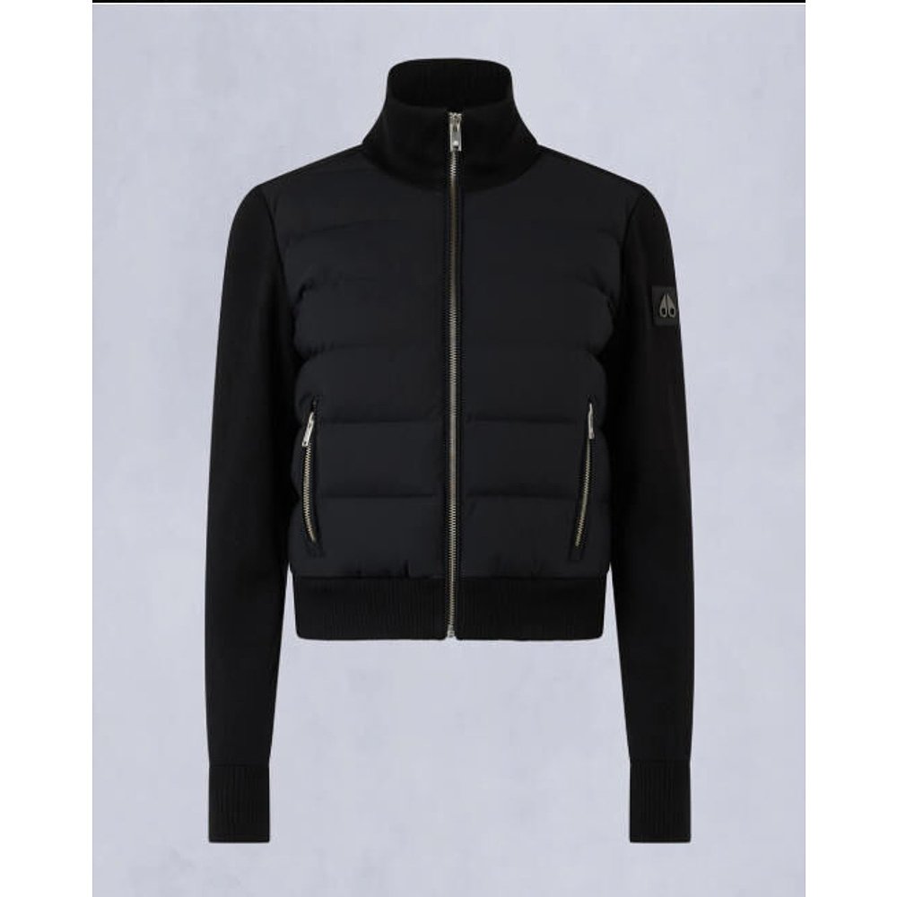 MooseKnuckles 女款JOSEPHINE HYBRID拼接设计立领拉链夹克外套小 - 图2