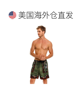 自营agua benditaPhilip Men's Swim Trunks - olive 美国奥莱直