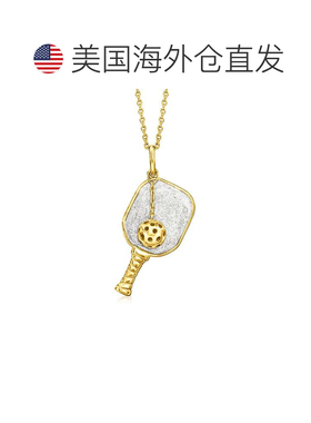 自营Ross-Simons Two-Tone Sterling Silver Pickleball Pendant