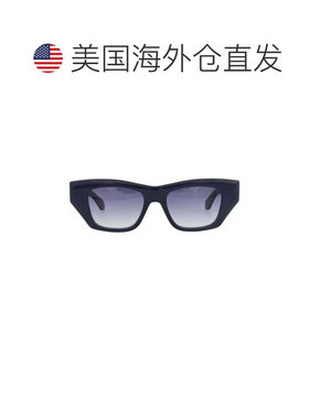 自营alaia方形镜框回收醋酸纤维太阳眼镜-蓝色 美国奥莱直发