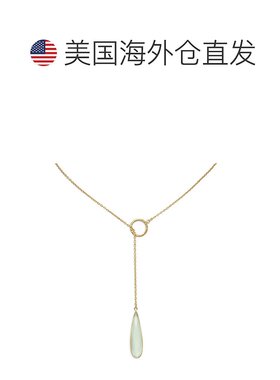 自营 liv oliver18k 金玉髓梨形吊坠套索项链 - 金 美国奥莱直发