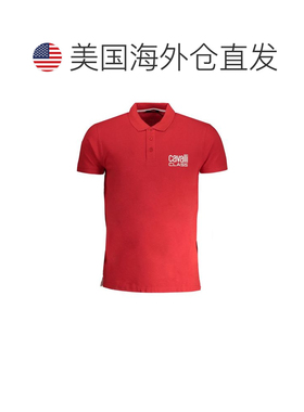 自营Cavalli Class Cotton Men Polo Men's Shirt - red 美国奥莱