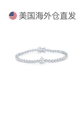 自营simonaSterling Silver, Pearshaped & Round CZ Tennis Brac