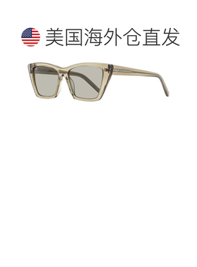 自营saint laurent圣罗兰女士云母猫眼太阳镜SL 276 045透明棕色5