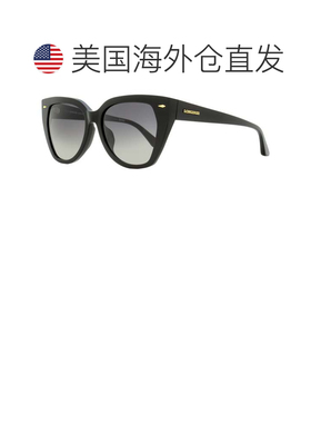 自营longines浪琴 女士蝴蝶太阳镜 LG0016H 01B 黑色 55 毫米 - 0