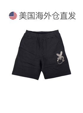 自营Alexander McQueen Men's Cotton Short w/ Dragon Patch - b