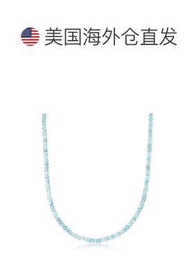 自营 Ross-Simons 海蓝宝石珠项链 14 克拉黄金带磁性扣环 - 18