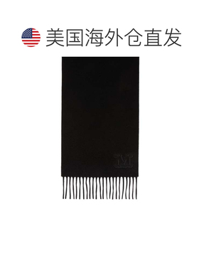 自营max mara深色调Wsdalia羊绒流苏围巾-红色 美国奥莱直发