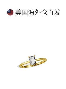 自营 savvy cie jewels18K 金 Vemeil 诞生石戒指 - 四月立方氧化