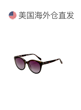 自营Fossil Women's 53mm Crystal Green Sunglasses - crystal g