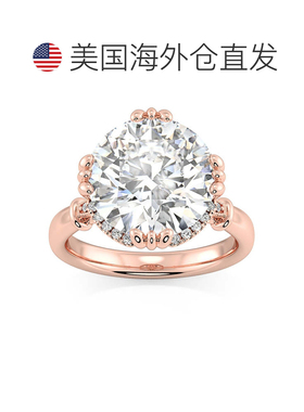 自营pompeii3经认证的 5 1/2 克拉圆形钻石订婚戒指 14k 黄金实验