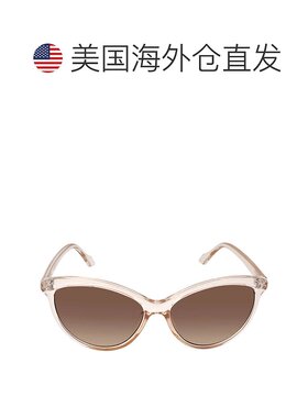 自营Calvin Klein Brown Cat Eye Ladies Sunglasses CK19534S 27