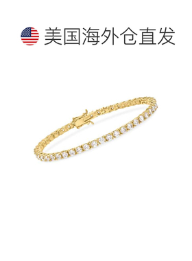 自营Ross-Simons CZ 网球手链 18kt 黄金英镑 - 8 英寸 美国奥莱
