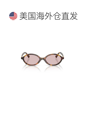 自营miu miu0mu 04zs Tortoiseshell Oval Sunglasses - grey 美
