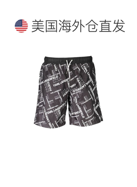 自营Karl Lagerfeld Polyester Men Swimwear Men's Boxer - blac