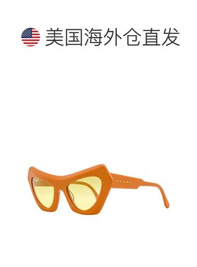 自营 Marni女式猫眼太阳镜魔鬼池7AF橙色56mm-7AF 美国奥莱直发