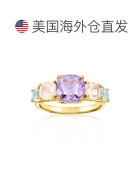 自营Ross-Simons Amethyst Ring With Rose Quartz and . Sky Blu