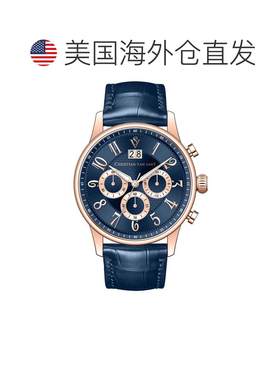 自营Christian Van Sant Men's Heritage Blue Round 42mm - blue