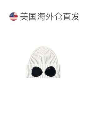 自营c.p. company白色镜片纱布罗纹针织无毛线衣-白色 美国奥莱直