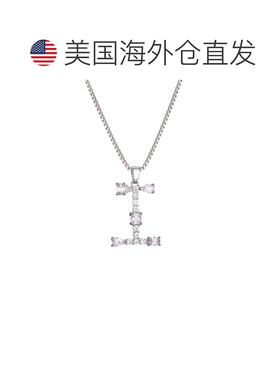 自营adornia镀银混合石水晶初始项链-Silver-i 美国奥莱直发吊坠