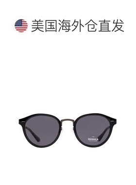 自营Shinola Dark Grey Oval Unisex Sunglasses SH3700S 012 50