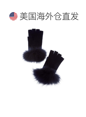 自营sofiacashmereSofifacashmere无指羊绒手套-蓝色 美国奥莱直
